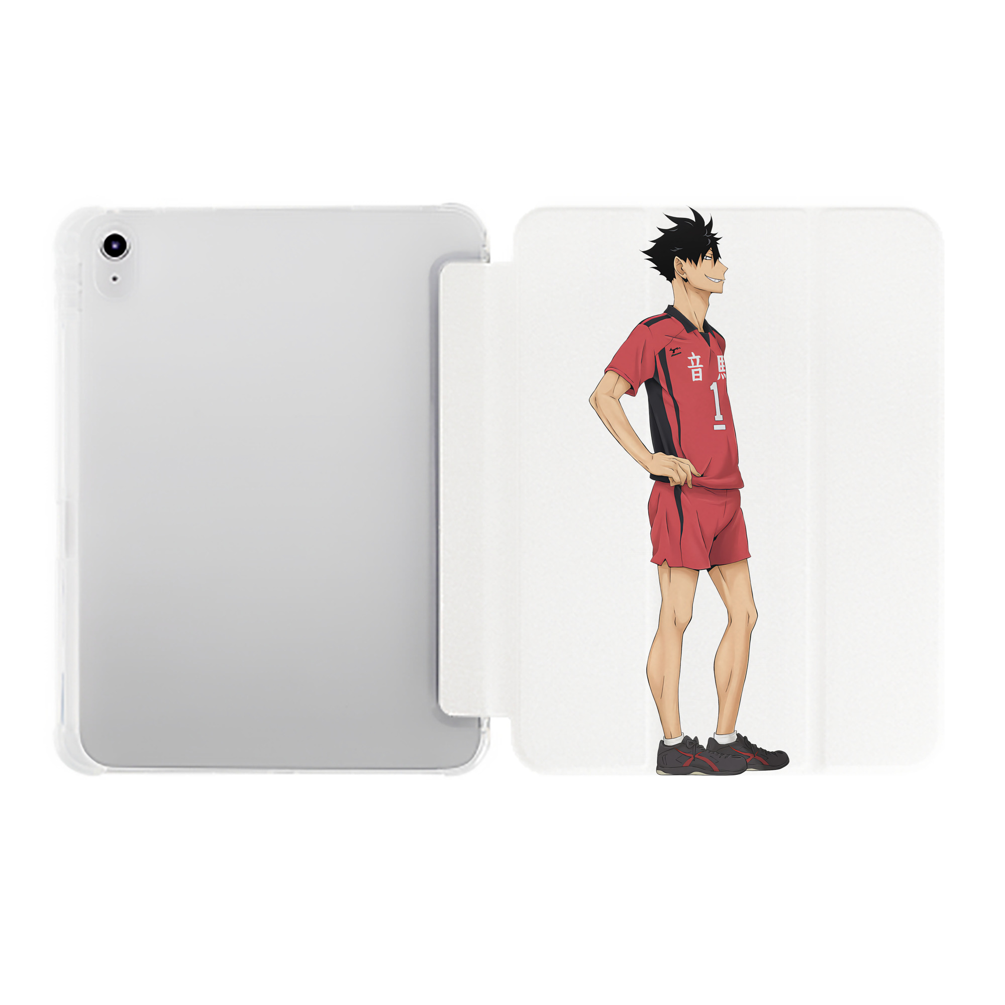 （画像用） ハイキュー!! Haikyu!! IPad ケース ペン収納付き 三つ折りスタンド PUレザー×シリコン 対応機種9.5/10.5/10.9インチ